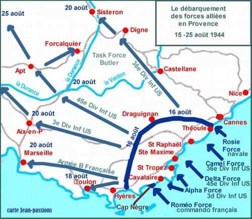 le d�barquement de Provence ao�t 1944