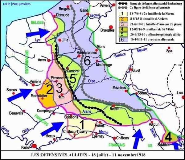 les offensives alli�es 18 juillet-11 novembre 1918