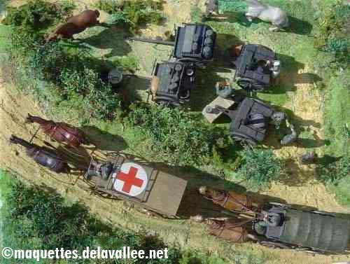 vhicules hippomobiles allemands -fourgon, cuisine roulante, ambulance