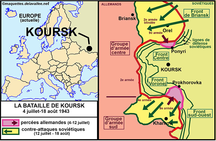 carte de la bataille de Koursk