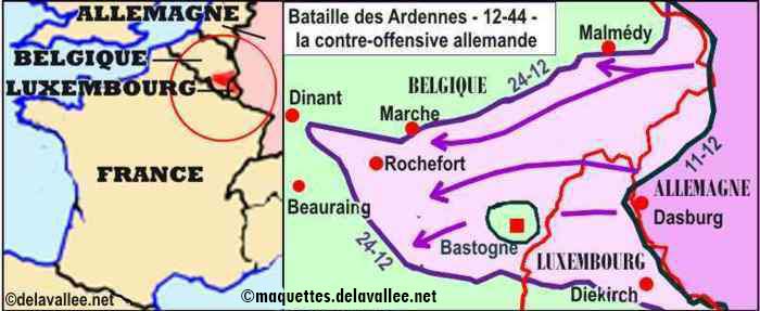 carte des Ardennes (décembre 1944)