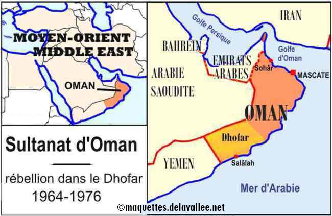 carte du Sultanat d'Oman