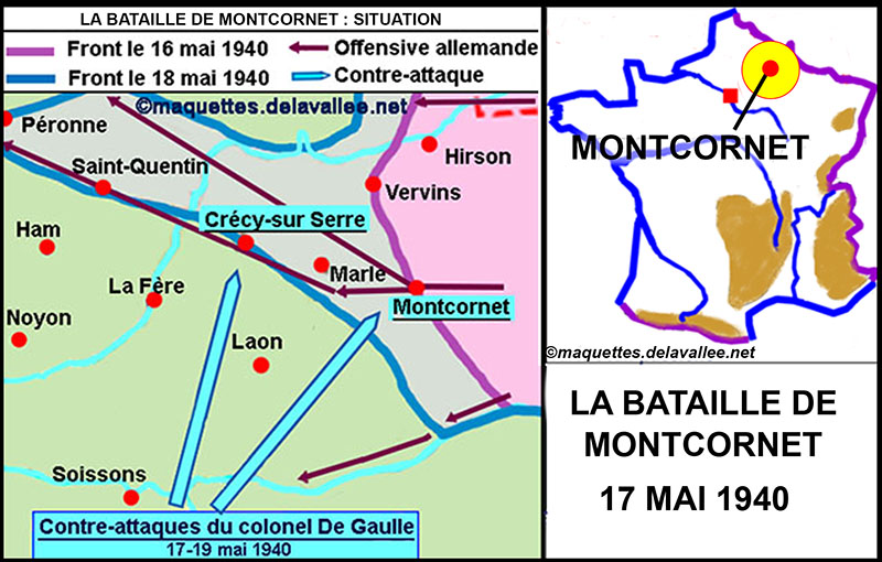 carte_Bataille de Montcornet 17 mai 1940