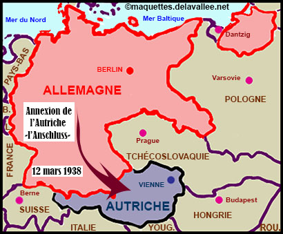 carte Anschluss - mars 1938
