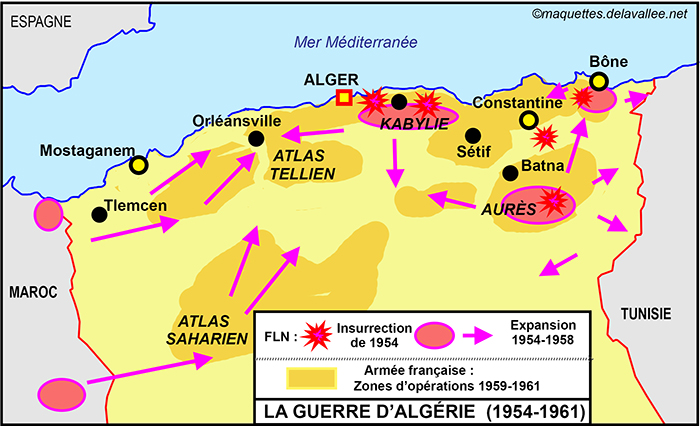 carte guerre d'Algérie